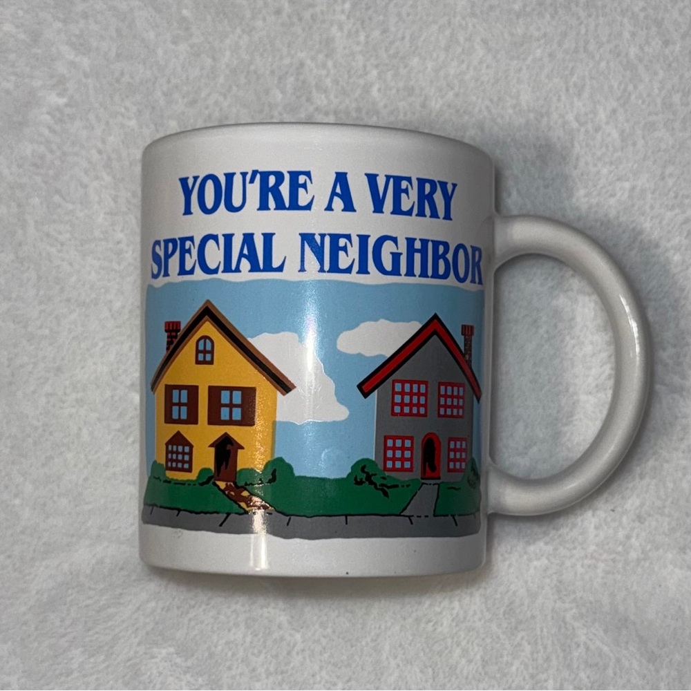 VINTAGE 1986 MSR Imports, Inc 10 fl oz mug 'You're A Very Special Neighbor'